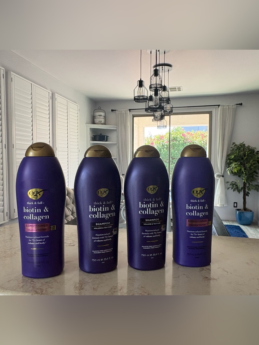 2 OGX thick & full shampoo & conditioner duo set
